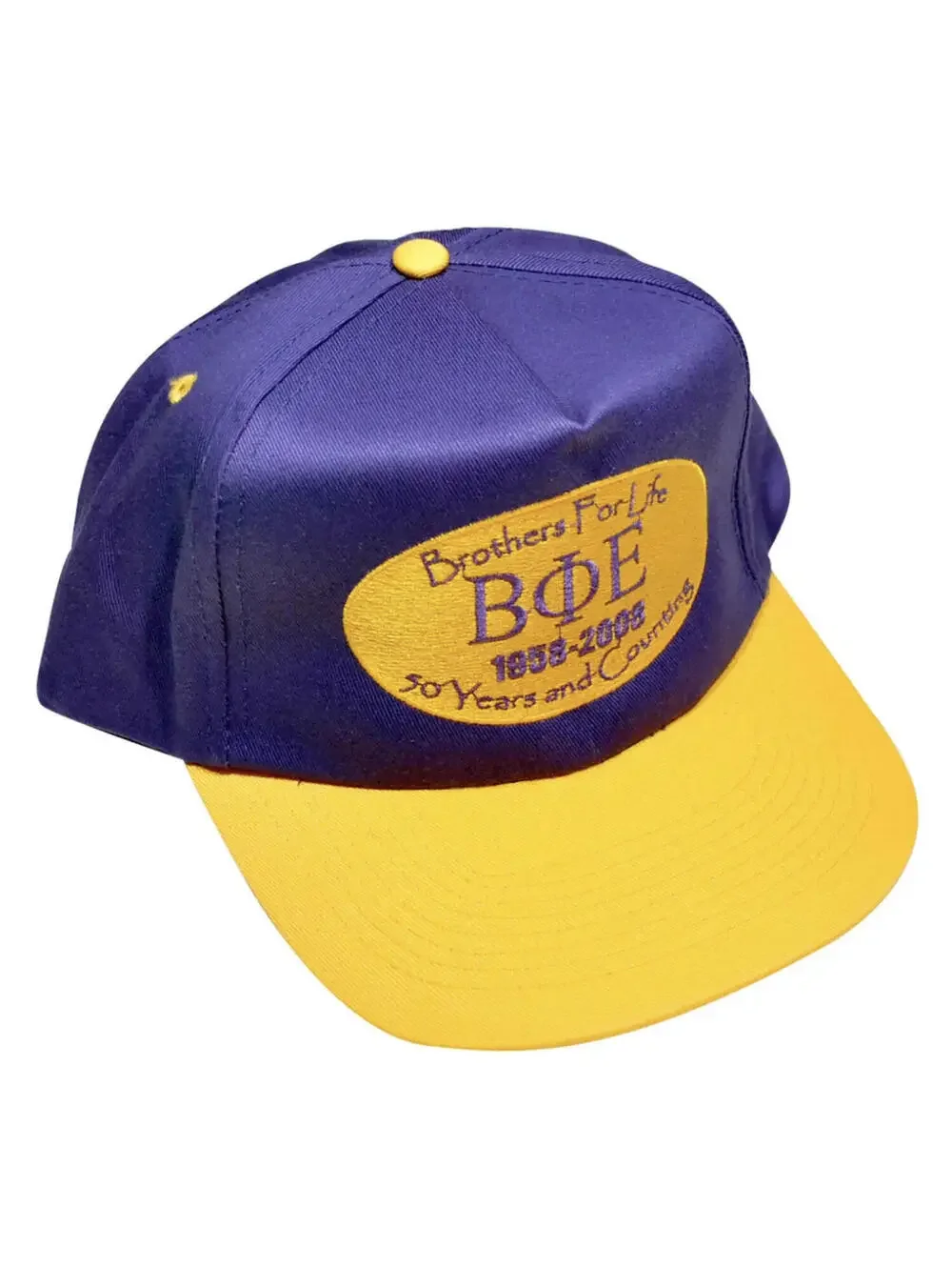 Vintage Beta Phi Epsilon Fraternity Purple Yellow Hat Cap Snapback
